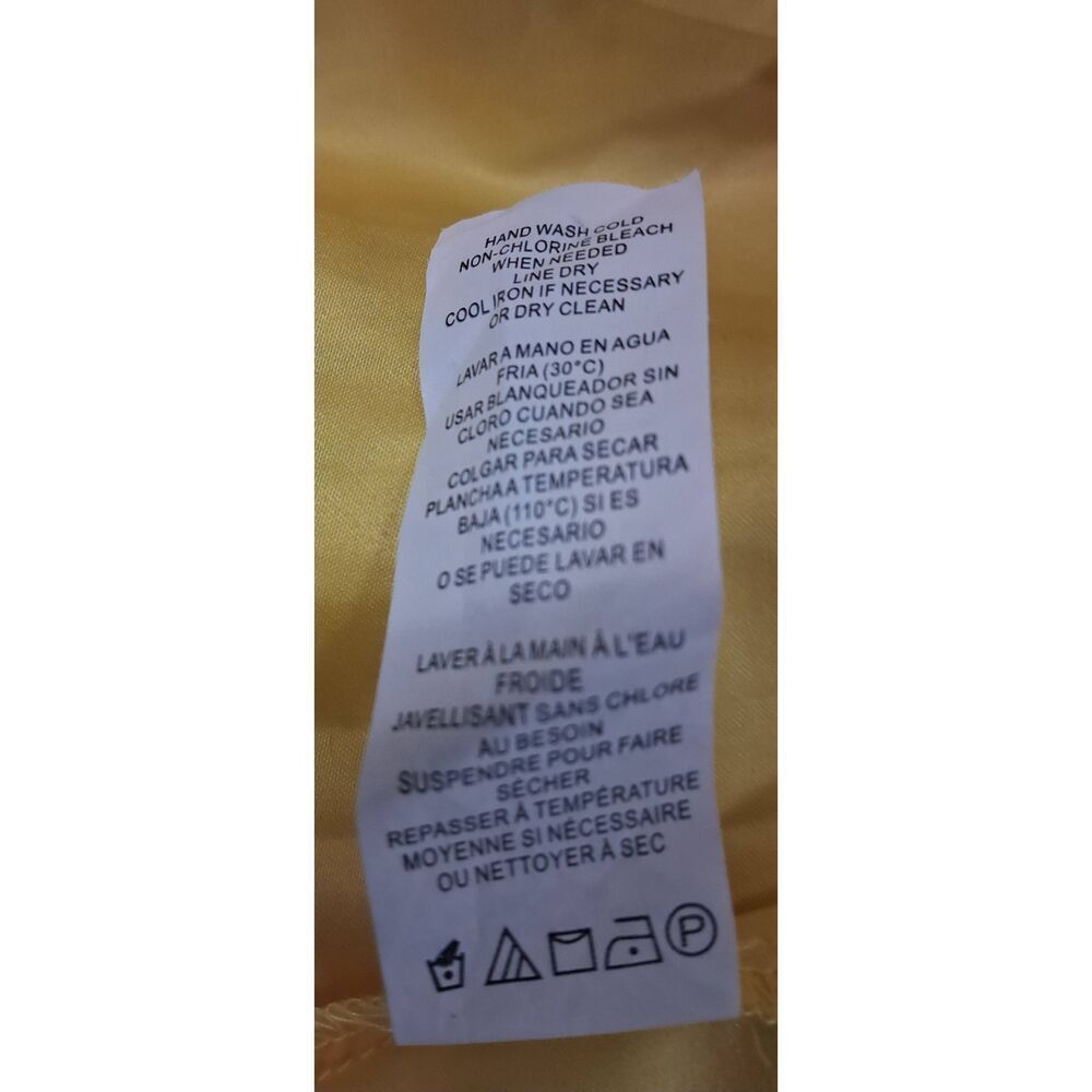 Kensie womens xl eyelet yellow dress spring summer - Picture 9 of 9